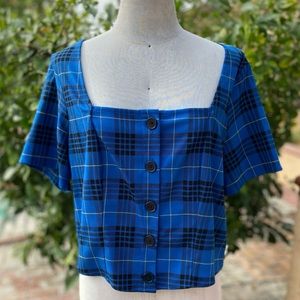 NEW Arizona Plaid Crop Top (XL)